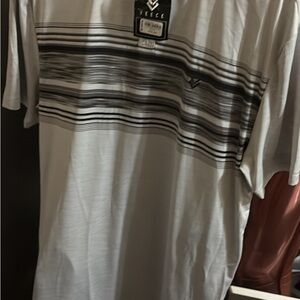 Veece Men's Short Sleeve Gray Striped Tee